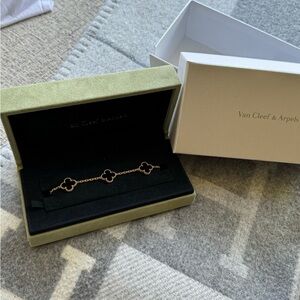 Van Cleef & Arpels Black and Gold Alhambra Bracelet